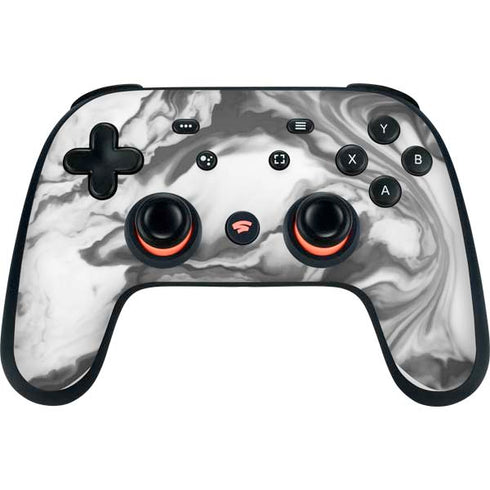 Grey Marble Ink Google Stadia Controller Skin