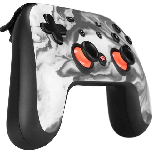 Grey Marble Ink Google Stadia Controller Skin