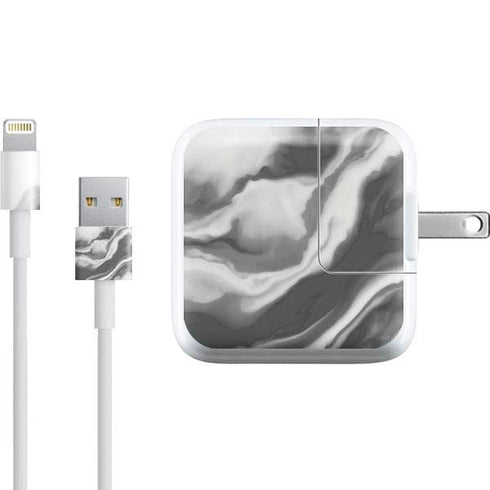 Grey Marble Ink iPad Charger (10W USB) Skin
