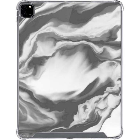 Grey Marble Ink iPad Pro 12.9in (2020) Clear Case