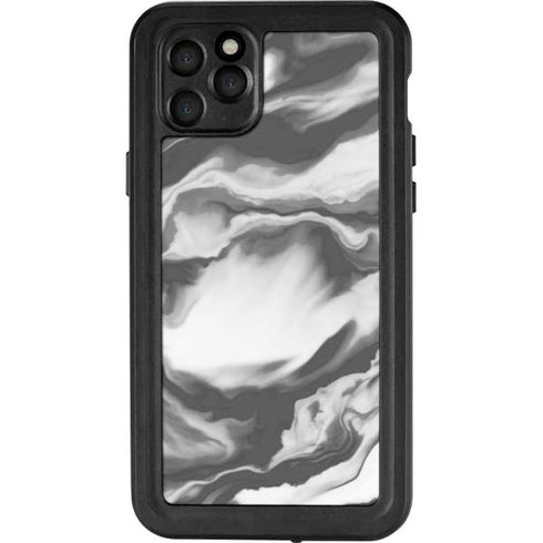 Grey Marble Ink iPhone 11 Pro Max Waterproof Case