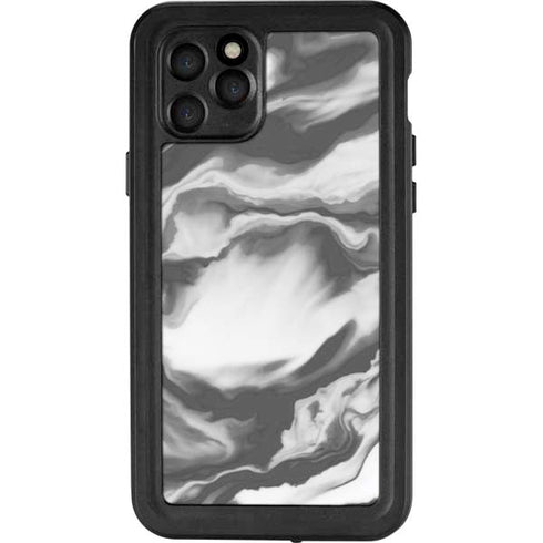 Grey Marble Ink iPhone 11 Pro Waterproof Case