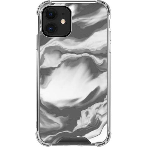 Grey Marble Ink iPhone 12 Clear Case