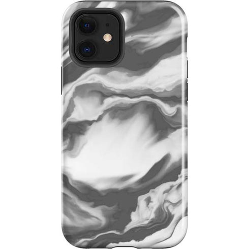 Grey Marble Ink iPhone 12 Impact Case
