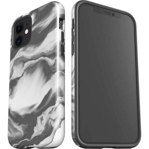 Grey Marble Ink iPhone 12 Impact Case