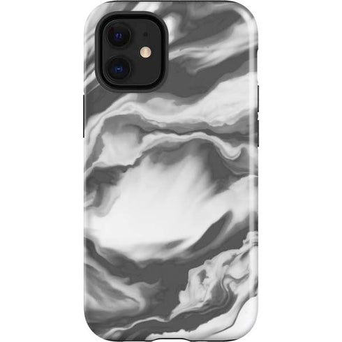 Grey Marble Ink iPhone 12 Mini Impact Case