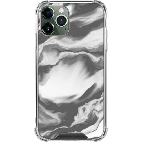 Grey Marble Ink iPhone 12 Pro Clear Case