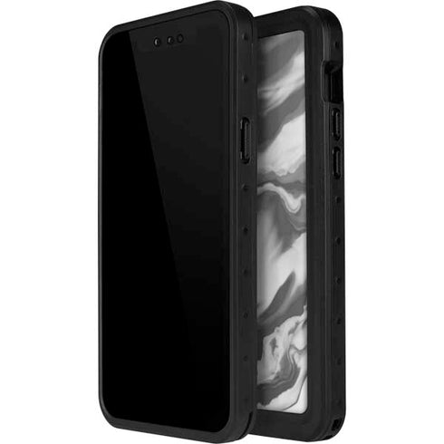 Grey Marble Ink iPhone 12 Pro Max Waterproof Case