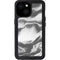 Grey Marble Ink iPhone 13 Mini Waterproof Case