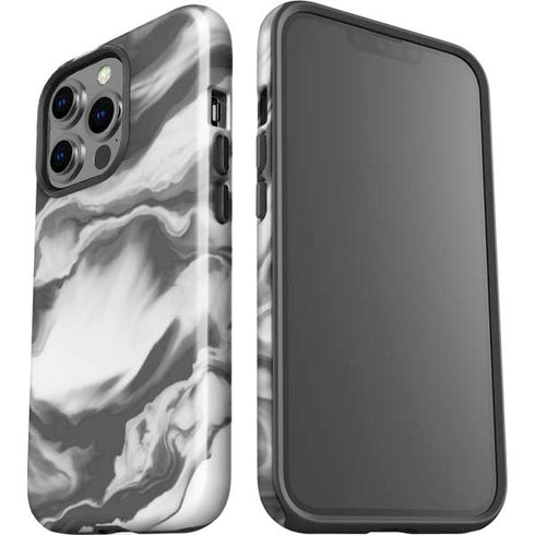 Grey Marble Ink iPhone 13 Pro Impact Case