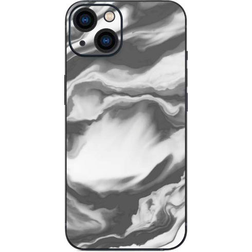 Grey Marble Ink iPhone 15 Plus Skin