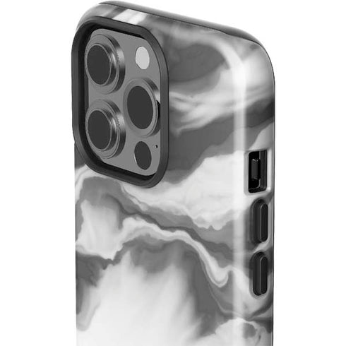 Grey Marble Ink iPhone 14 Pro Impact Case