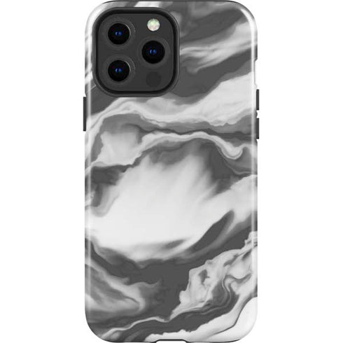 Grey Marble Ink iPhone 15 Pro Max Impact Case