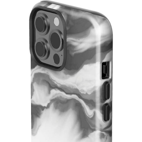 Grey Marble Ink iPhone 15 Pro Max Impact Case