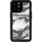 Grey Marble Ink iPhone 14 Pro Max Waterproof Case