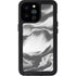 Grey Marble Ink iPhone 14 Pro Max Waterproof Case
