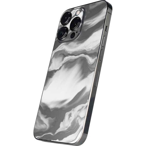Grey Marble Ink iPhone 15 Pro Skin