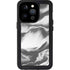 Grey Marble Ink iPhone 14 Pro Waterproof Case