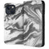 Grey Marble Ink iPhone 15 Plus Folio Case