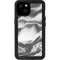 Grey Marble Ink iPhone 15 Plus Waterproof Case
