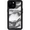 Grey Marble Ink iPhone 15 Waterproof Case