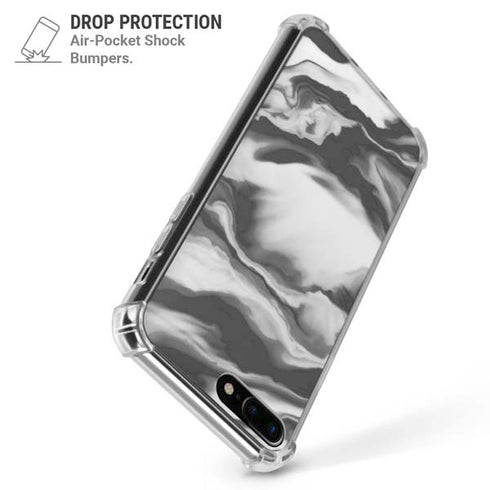 Grey Marble Ink iPhone 7/8 Plus Clear Case