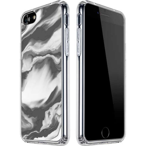 Grey Marble Ink iPhone SE (2nd & 3rd Gen) Clear Case