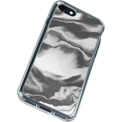 Grey Marble Ink iPhone SE (2nd & 3rd Gen) Clear Case