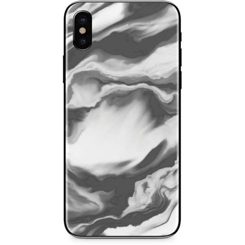 Grey Marble Ink iPhone X Skin