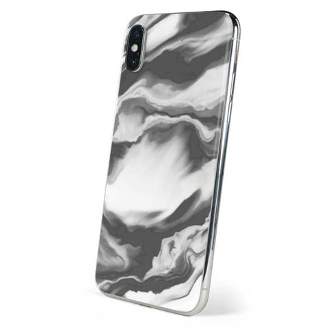 Grey Marble Ink iPhone X Skin