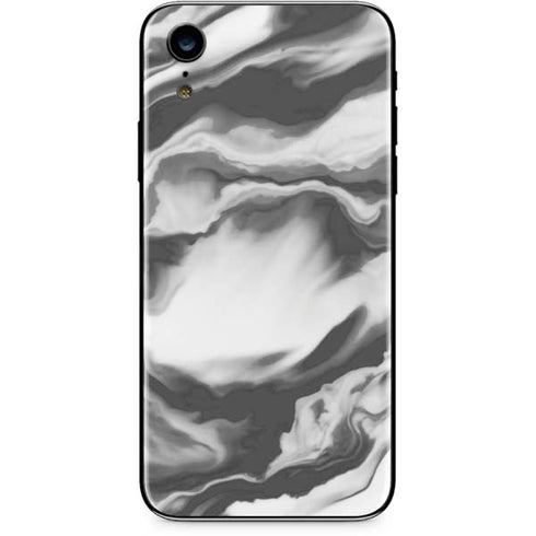 Grey Marble Ink iPhone XR Skin