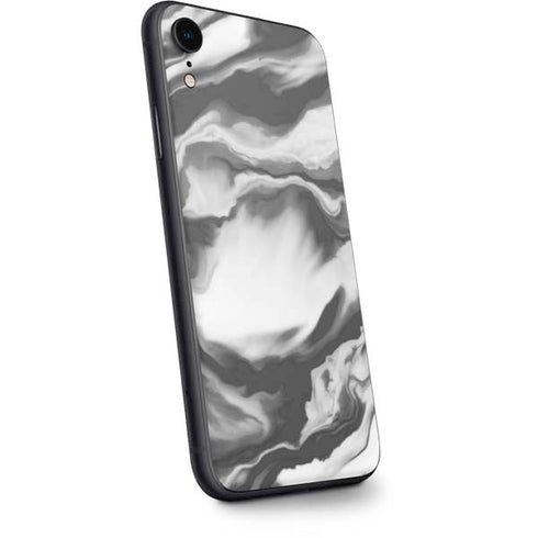 Grey Marble Ink iPhone XR Skin