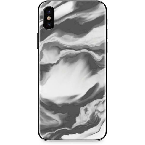 Grey Marble Ink iPhone XS Skin