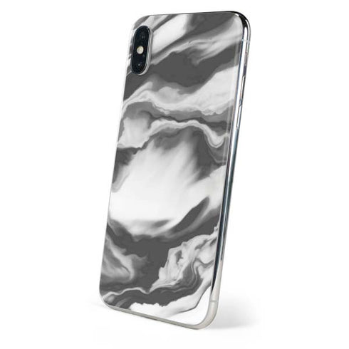 Grey Marble Ink iPhone XS Skin
