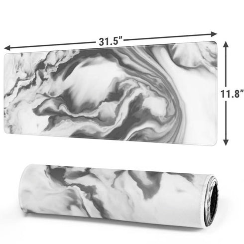 Grey Marble Ink Gaming Mouse Pad