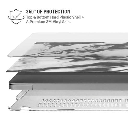 Grey Marble Ink MacBook Pro 16in (2021-25) Case plus Skin