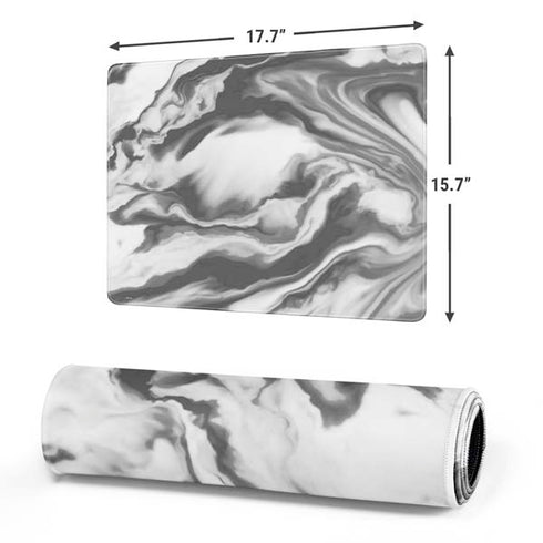 Grey Marble Ink Gaming Mouse Pad