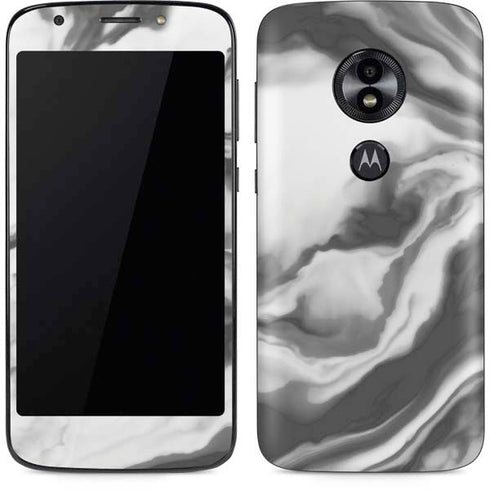 Grey Marble Ink Moto E5 Play Skin