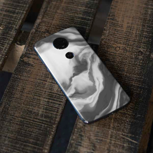 Grey Marble Ink Moto E5 Plus Skin