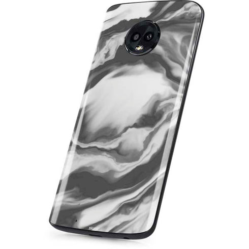 Grey Marble Ink Moto G6 Skin