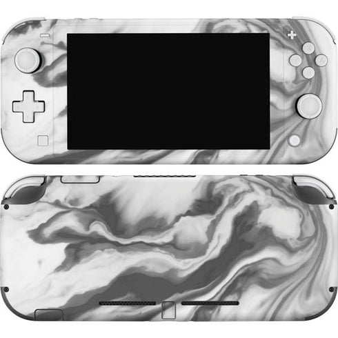 Grey Marble Ink Nintendo Switch Lite Skin