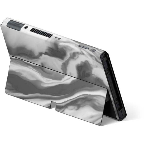 Grey Marble Ink Nintendo Switch OLED (2021) Skin