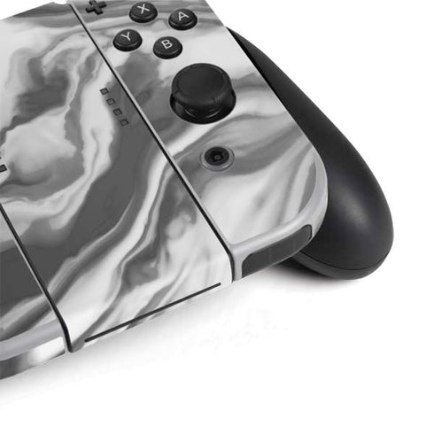 Grey Marble Ink Nintendo Switch OLED (2021) Skin