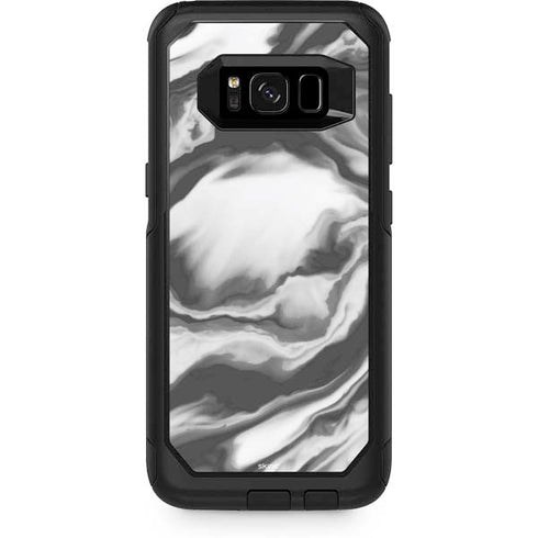 Grey Marble Ink Otterbox Commuter Galaxy Skin