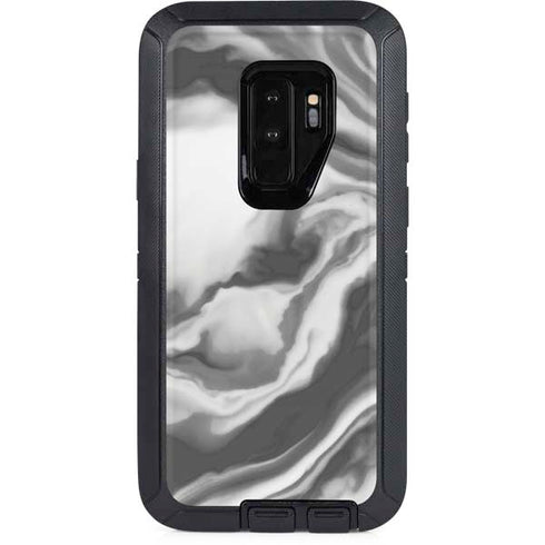 Grey Marble Ink Otterbox Defender Galaxy Skin