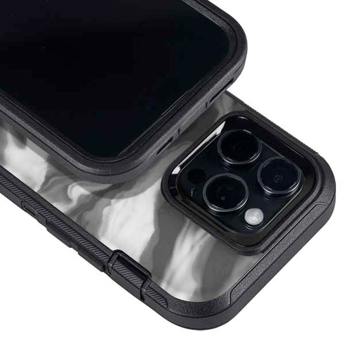 Grey Marble Ink Otterbox Defender iPhone Skin