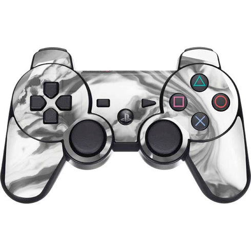 Grey Marble Ink PS3 Dual Shock wireless controller Skin