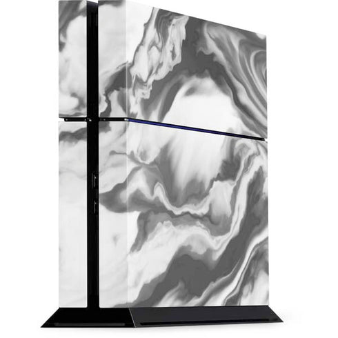 Grey Marble Ink PS4 Console Skin