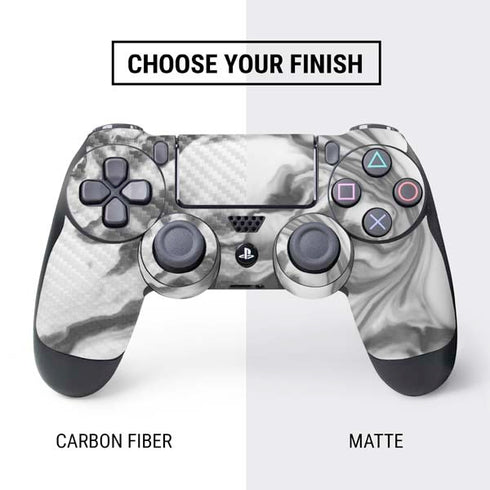 Grey Marble Ink PS4 Controller Skin