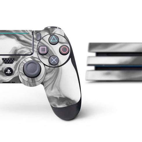 Grey Marble Ink PS4 Pro Bundle Skin